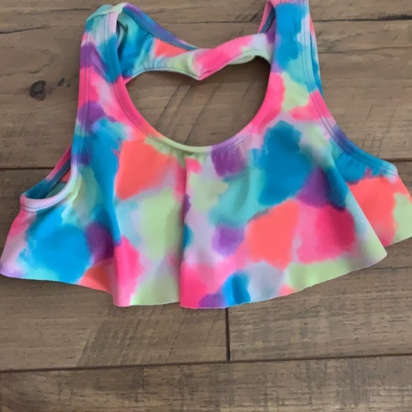 💜5 for $25💜Justice tye dye with heart cutout swim top - Picture 3 of 7